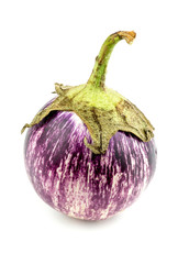 Purple thai eggplant isolated on white