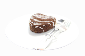 Chocolate cake with chocolate cream filling