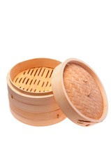 Bamboo Steamer isolated on white background