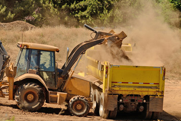 Fototapeta premium Backhoe Load