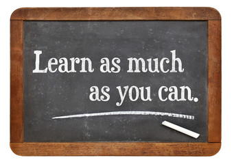 Obraz premium Learn as much as you can