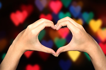 heart hand clipping paths bokeh