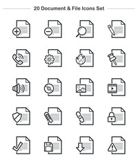 Line icon - Document & File icons set, Bold