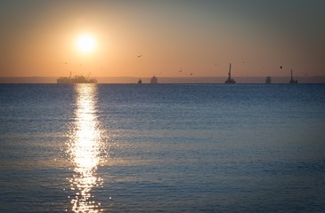 Sunset on the Black sea