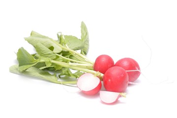 Fresh radish isolated on white