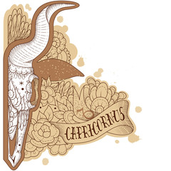 Engraving capricornus