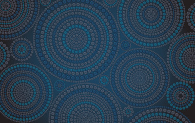 Abstract vector background with a lot of circles and dots