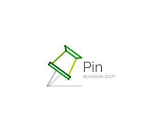 Line minimal design logo pin