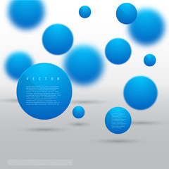 Vector Abstract geometric shape from blue circles.