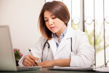 Writing a medical prescription