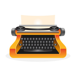Vector typewriter illustration