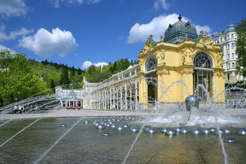 Singing fountain, spa Marianske lazne, Czech republic
