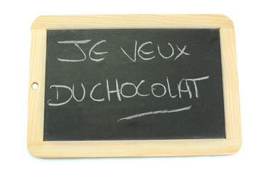Obraz premium ardoise je veux du chocolat