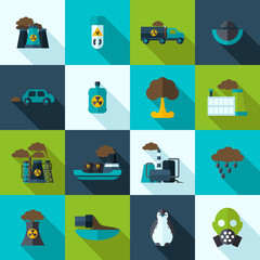 Pollution Icons Set