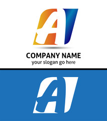 Letter A logo design sample