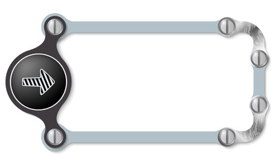 vector abstract frame and screws and arrow