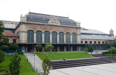Obraz premium Budapest, Hungary, August 26th, 2014: Nyugati Railway Terminal