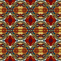 seamless geometry vintage pattern, ethnic style
