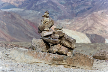 Stone pyramid at Death Valley National Park
