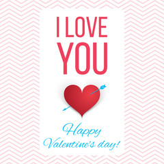I love you, hearts, concept, happy Valentine's Day. Vector