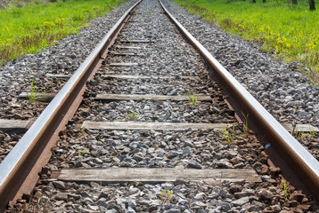 Fototapeta premium Rail pour train à vapeur