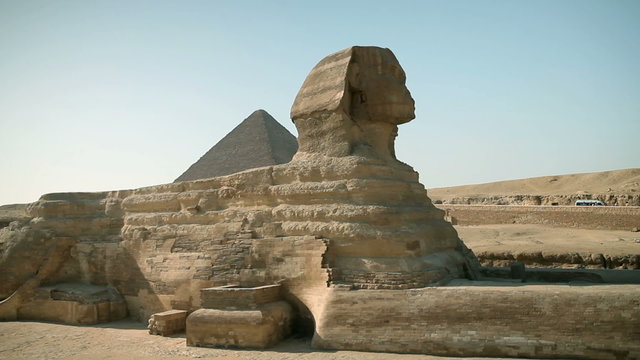 Huge statue sphinx from Egypt times