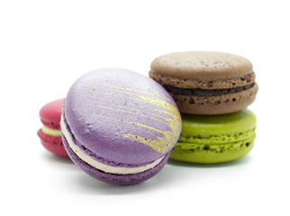 French colorful macarons.