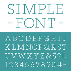 Alphabet 3 - Simple Vector Font in modern style