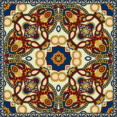 Traditional ornamental floral paisley bandanna