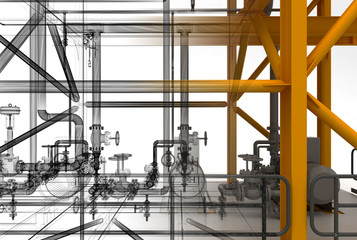 Tubature, riscaldamento, compressori, bim, convettori