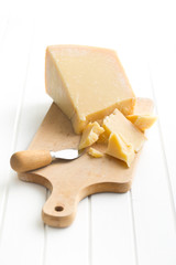 parmesan cheese on cutting board