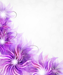 Purple flowers background