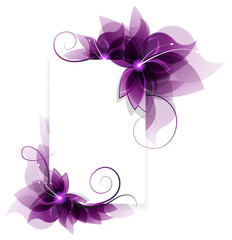 Purple flowers card
