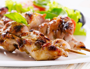 Grilled chicken, Selective focus