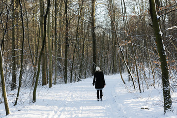 Girl in winter wonderland