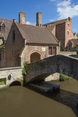 Fototapeta na wymiar The old stone bridge in Bruges