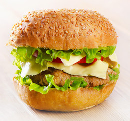 Homemade  hamburger