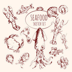 Seafood Sketch Set