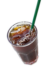Ice black coffee , americano.