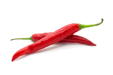 Fotobehang Hot red chili or chilli pepper isolated. © galichstudio
