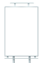 Blank billboard (city advert) isolated on white background