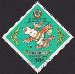 Naklejka premium Group flight of the spacecraft Soyuz-6,7,8
