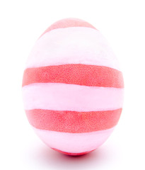 Painted pink easter egg isolated
