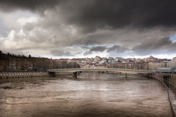 Fototapeta premium lyon saone quai