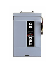 electrical safety switch box on isolate background