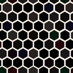 Hexagonal, mosaic, vector pattern.