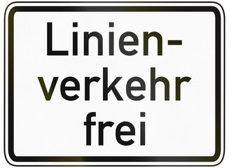 German traffic sign additional panel to specify the meaning of other signs: Regular scheduled buses allowed