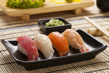 The composition of nigiri sushi