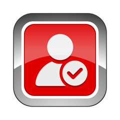 Chrome Square Button