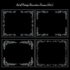 set of vintage borders and frames